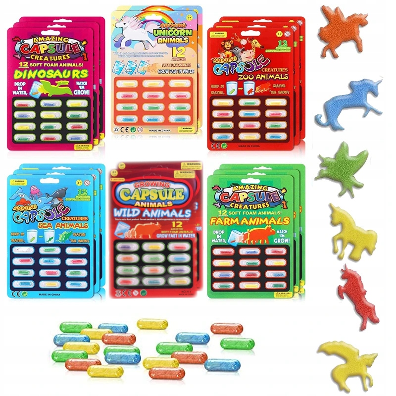 KAPSUŁKI ROSNĄCE W WODZIE ZWIERZĄTKA ZABAWKA GRA DO KĄPIELI DLA DZIECI EAN (GTIN) 5705551706535