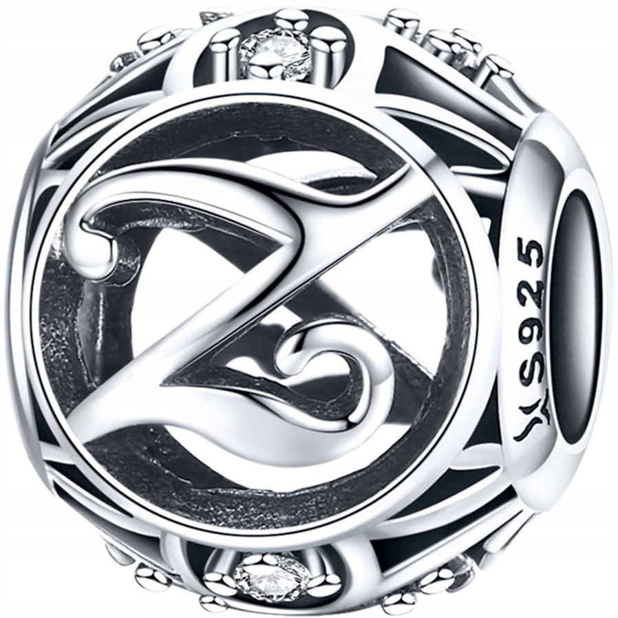 

Charms do Pandora Literka Z srebro 925 koralik