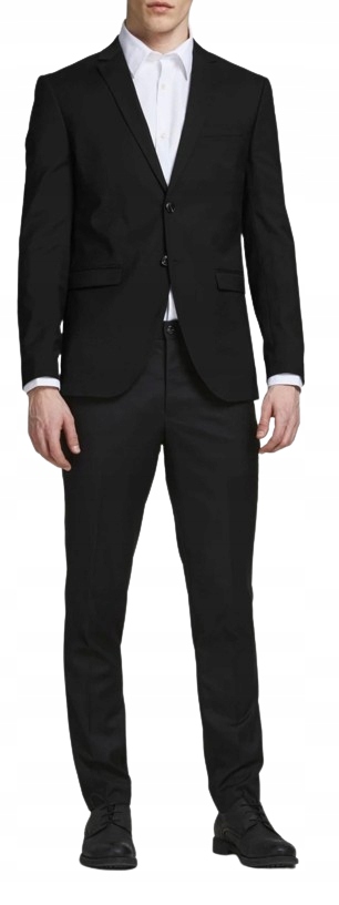 Jack&jones Pánský Oblek Černý Hladký Elegantní 50 Jxb