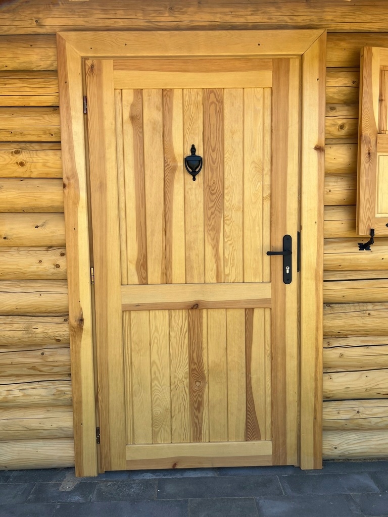 KLASYCZNE DRZWI DREWNIANE 100x200 ZEWNĘTRZNE Marka Eco-House