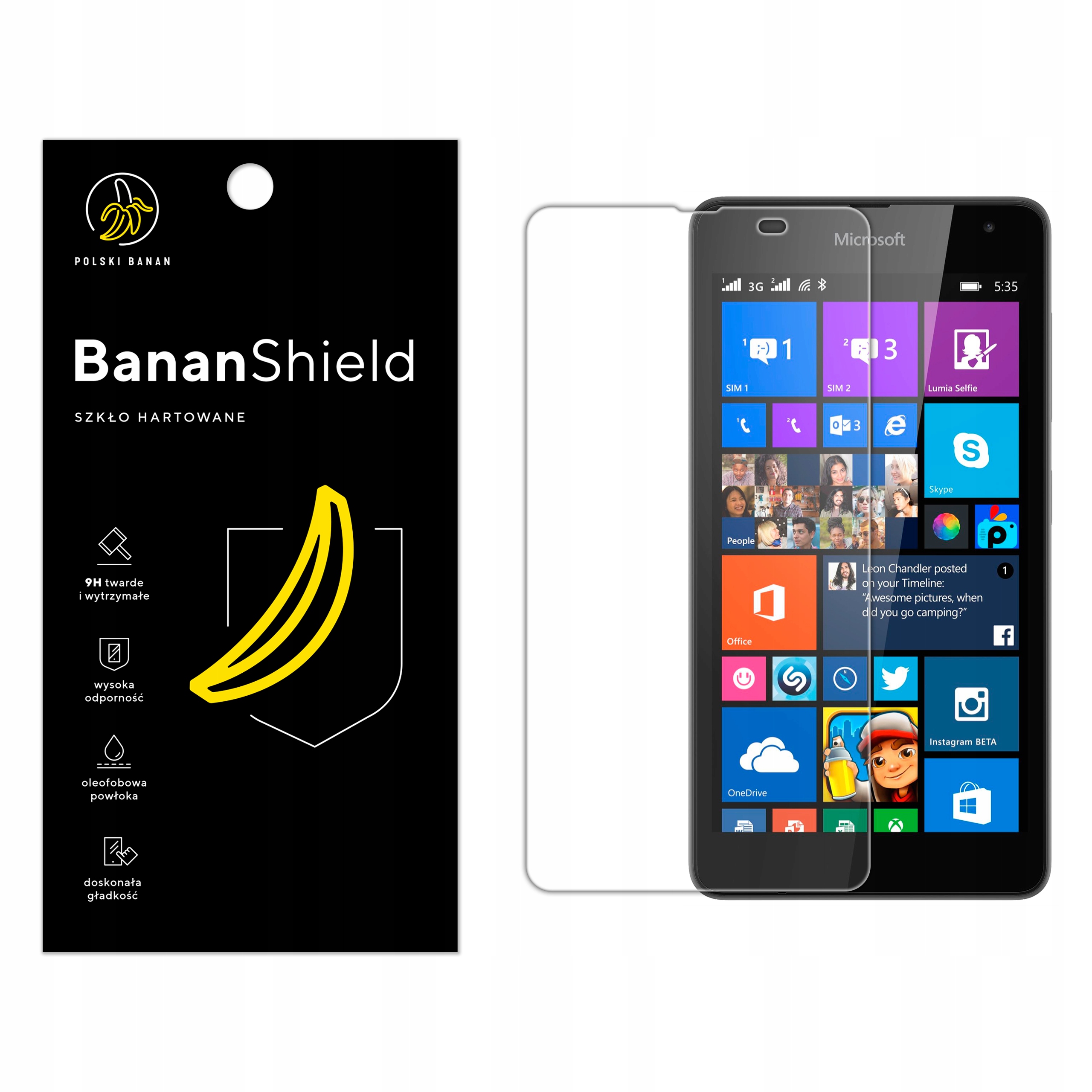 

Szkło Hartowane 9H do Microsoft Lumia 535