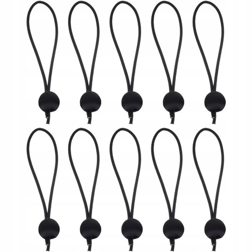 ZESTAW GUM Z KULKĄ DO PLANDEK I ZABEZPIECZENIA TRANSPORTU X 10 SZTUK CZARNY Marka Gardlov