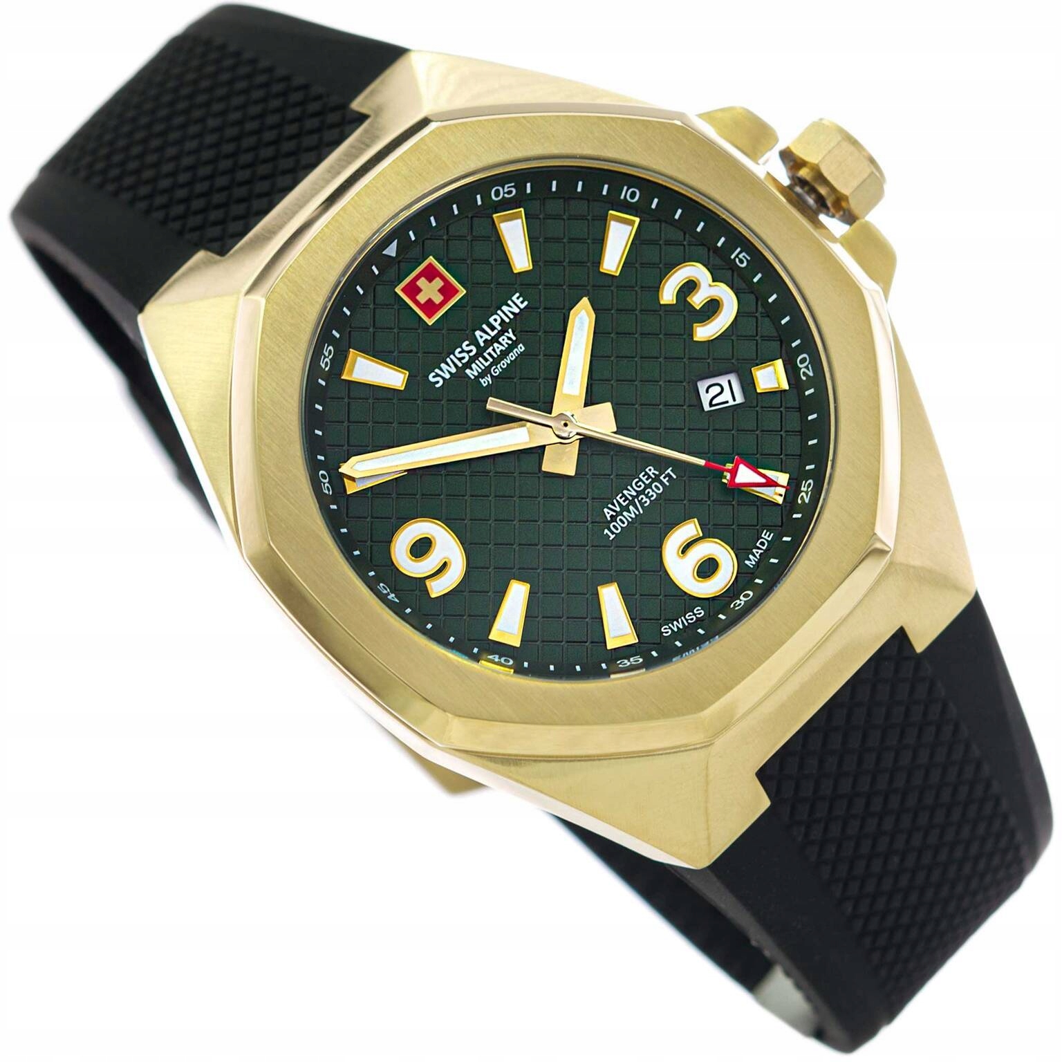 Pánské Hodinky Swiss Alpine Military SAM7005.1814 Švýcarské Pro Plavání