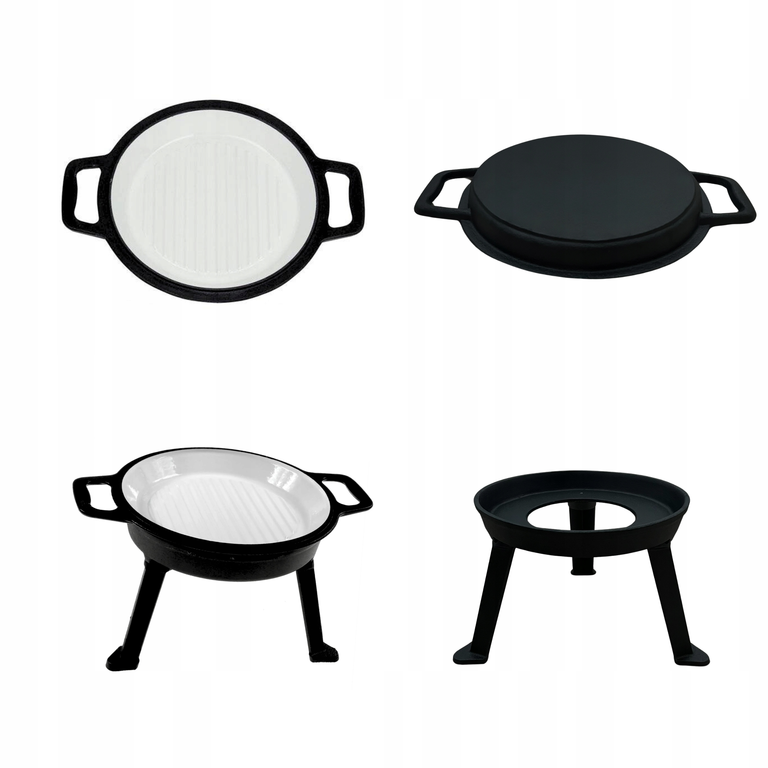 KOCIOŁEK ŻELIWNY EMALIOWANY Z PATELNIĄ GARNEK węgierski 8L OGNISKO GRILL EAN (GTIN) 5905261048066