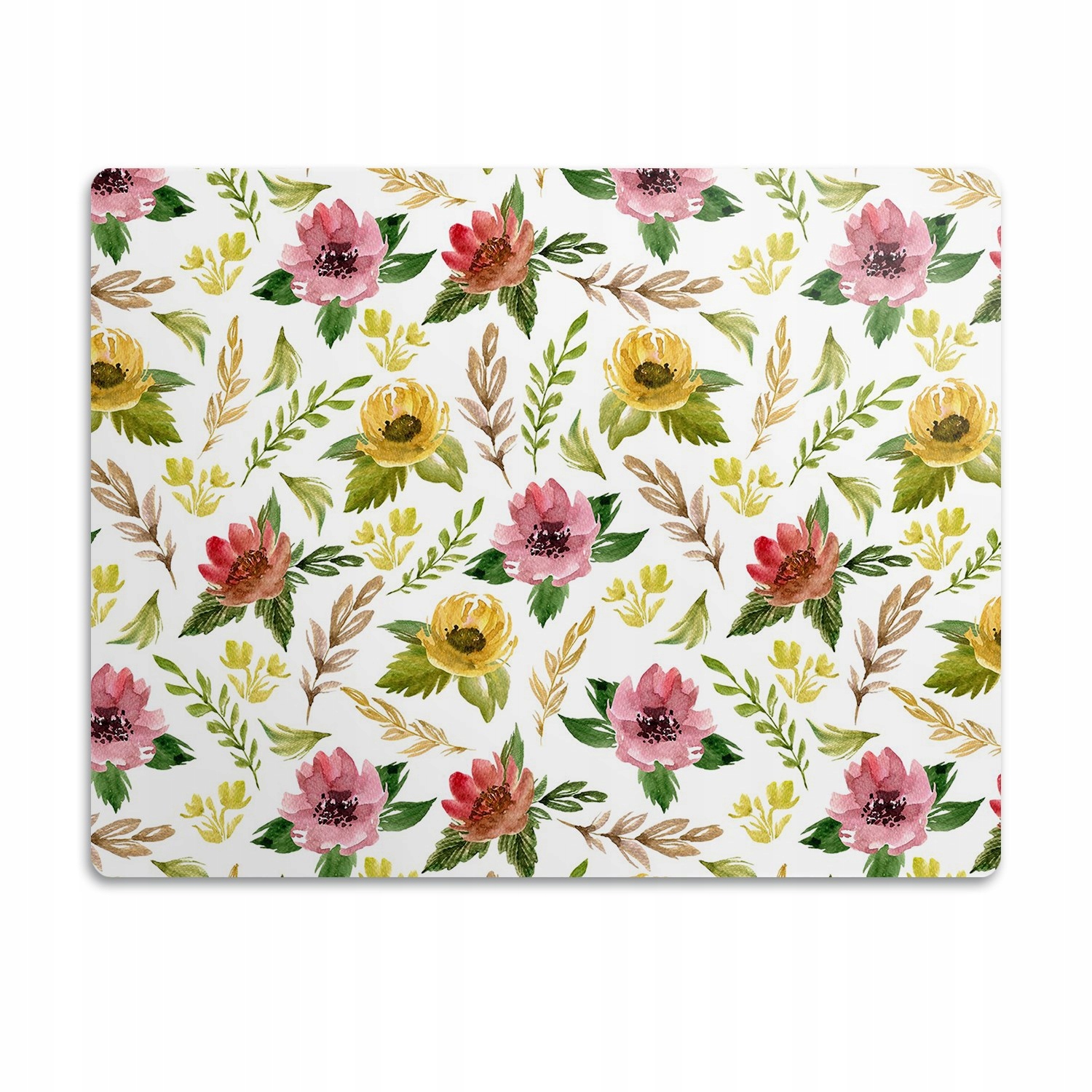 Levně Pod misku podložka pro psa Akvarelové květiny 90x60 cm