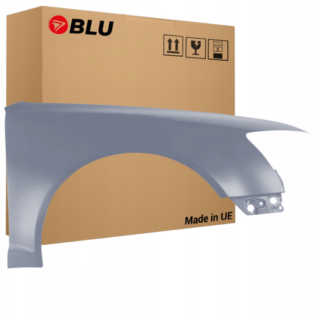 Blu Blatník Audi A6 C6 Lift LY7H pravý stříbrný 08-11 přední AkoyaSilber