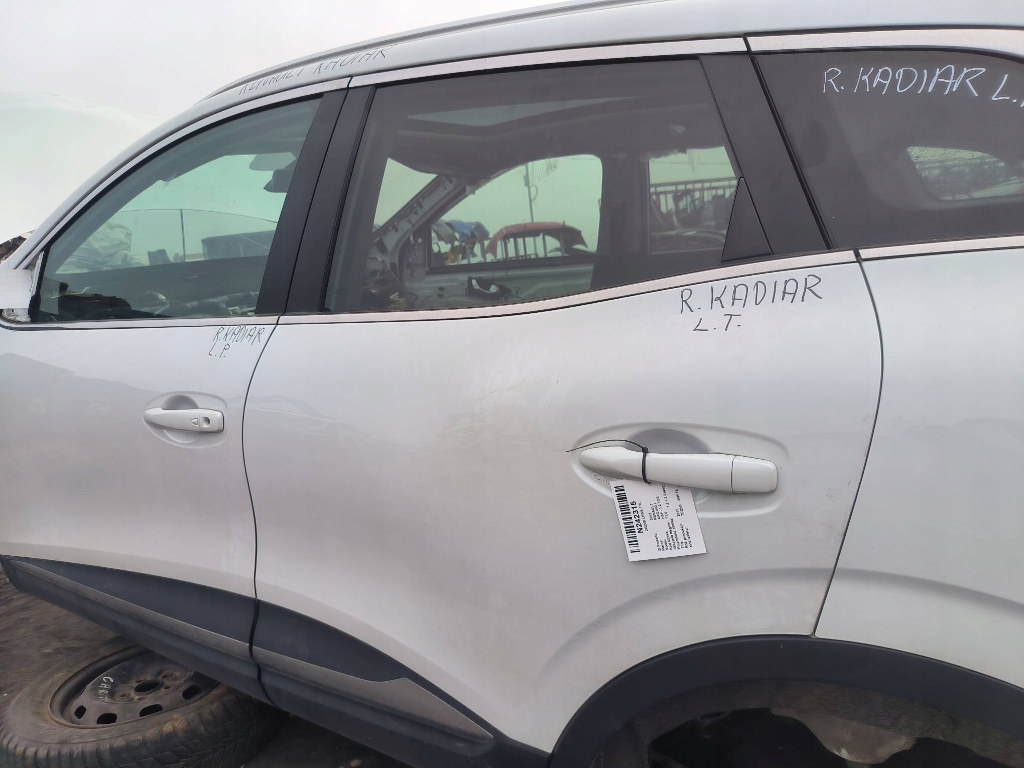DRZWI LEWE TYŁ TEQNC RENAULT KADJAR I