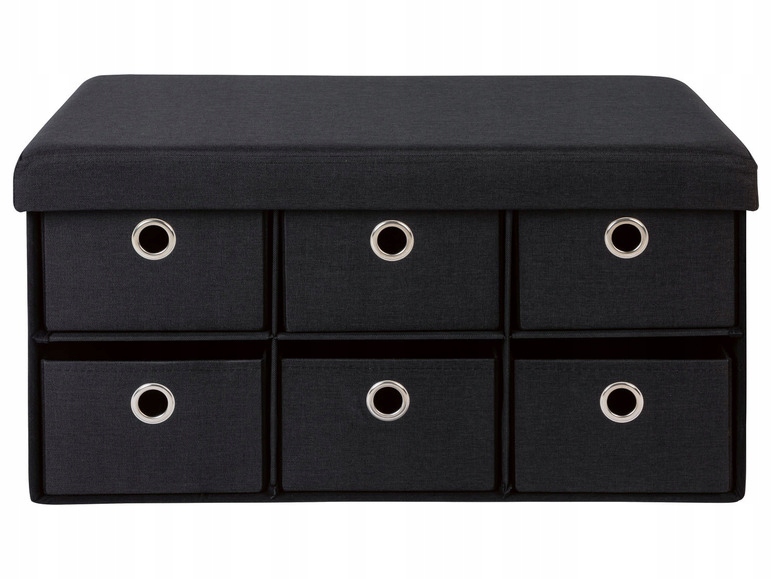 Skrzynia Livarno Living 76 x 38 x 38 cm 60l antracyt 3089 Kolor mebla antracyt