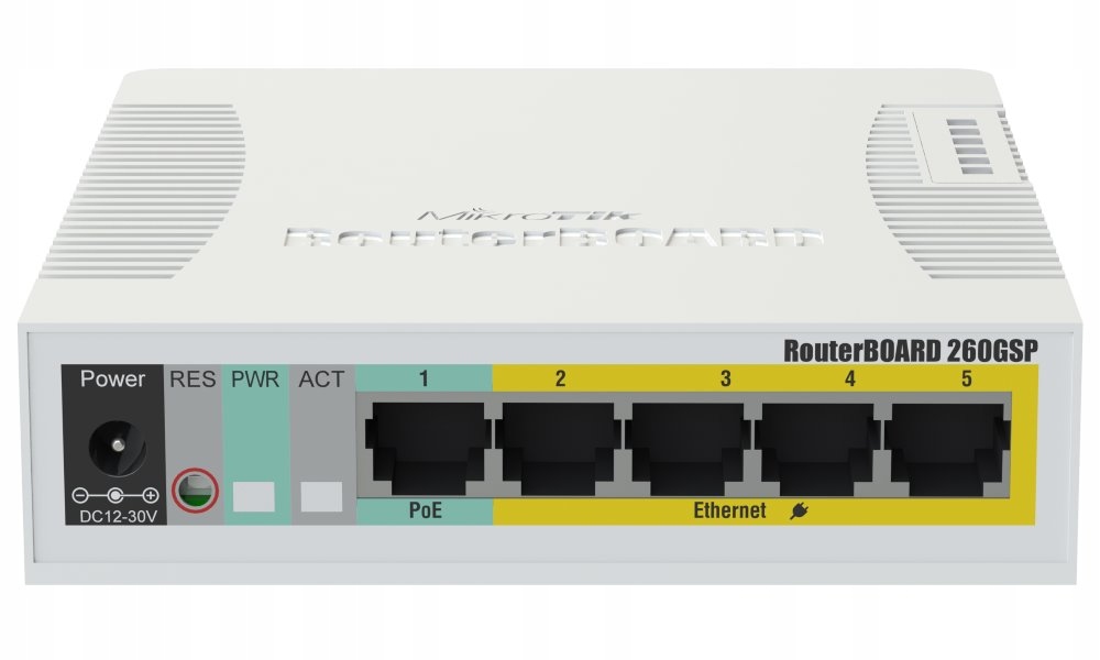 Mikrotik RouterBOARD RB260GSP nastaviteľný 5-portový gigabit smart switch