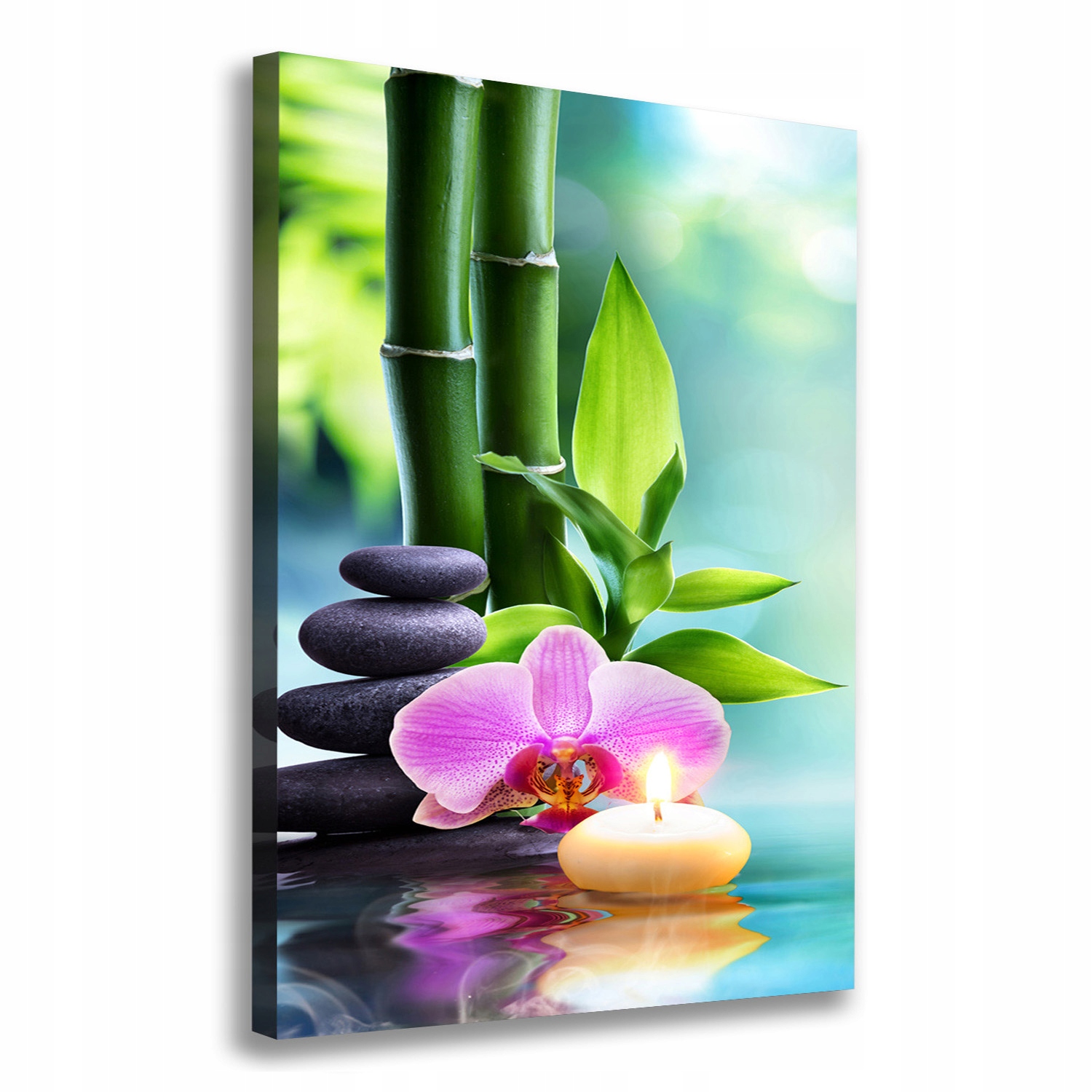 

Foto obraz na płótnie Orchidea i bambus 70x100 cm