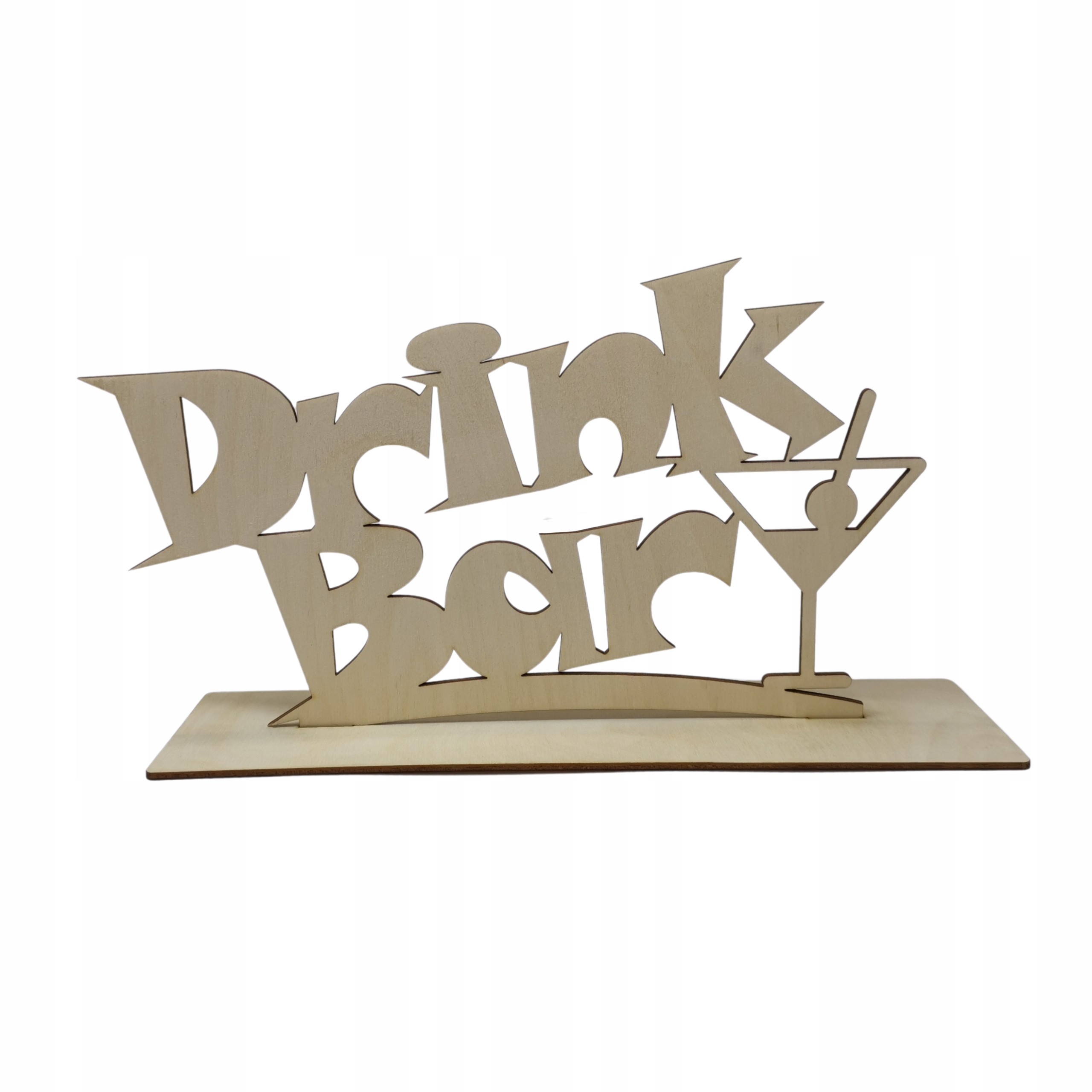 

Drewniany napis Drink Bar wesele ślub