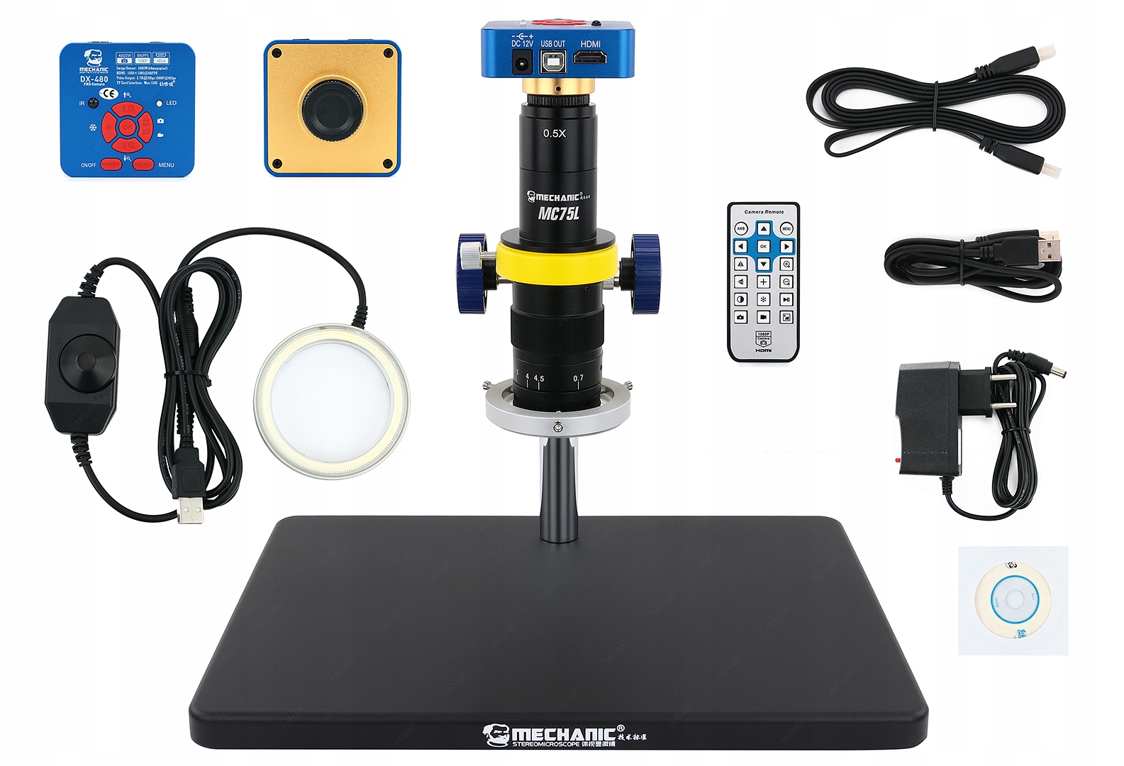 Mikroskop Pro Digitální Elektroniku Mechanic MC75L-B3 280x Kamera 2.7K 48MP