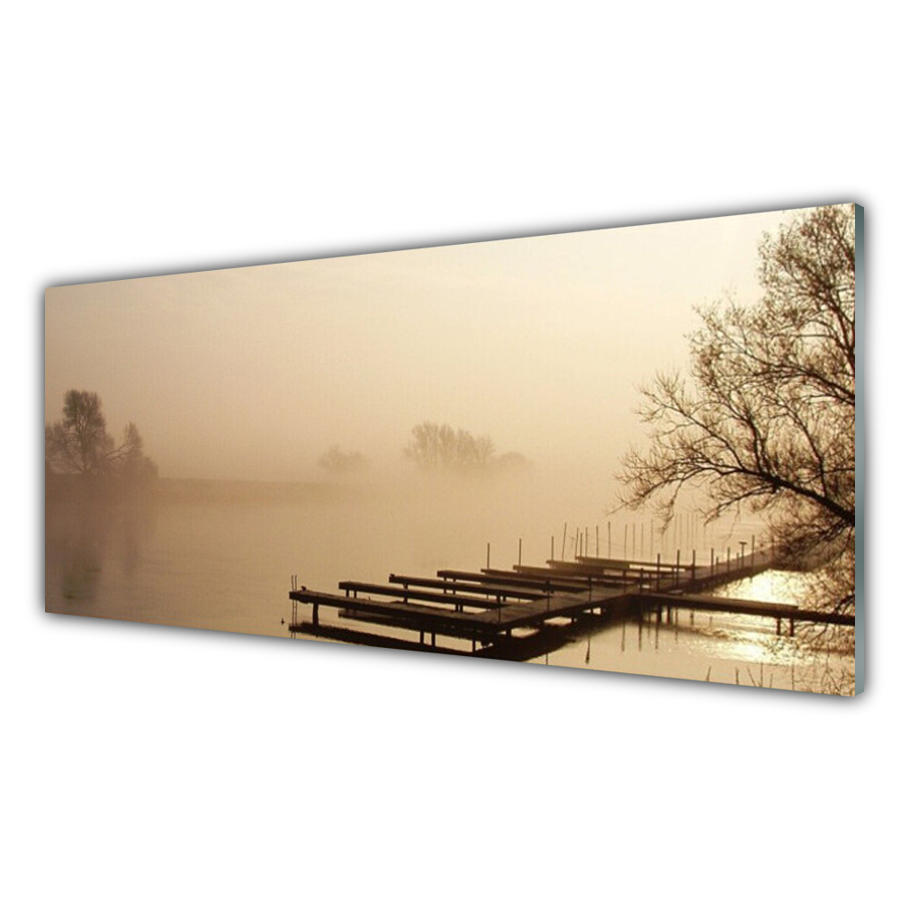 

Obraz akrylowy 125x50 cm Most Woda Mgła Krajobraz