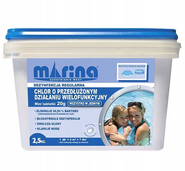 

Chlor Tabletki 20g do Basenu 2,5kg Marina