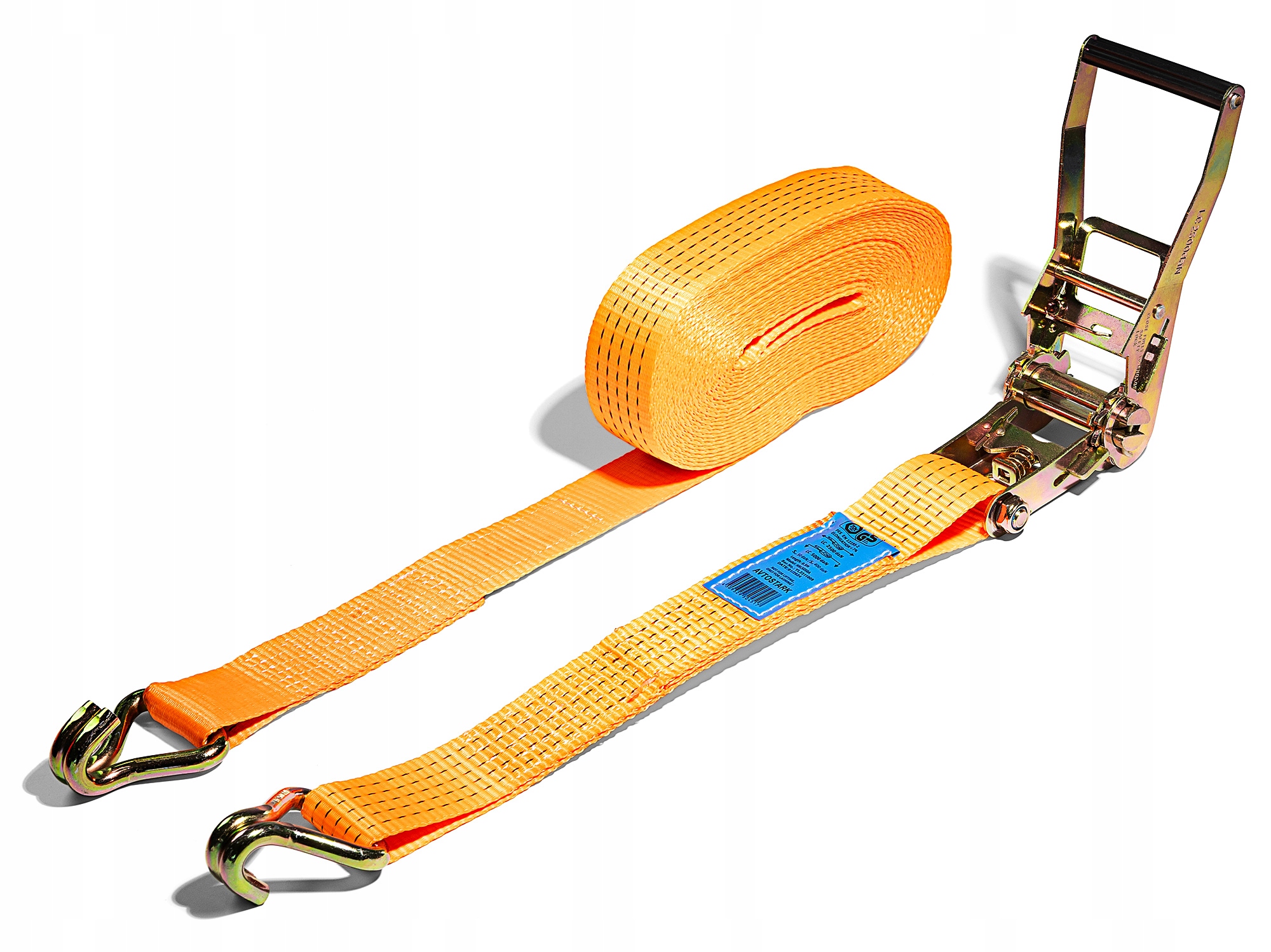 Pas transportowy z napinaczem 50mm 12m 5T hartowany ocynk Tuv Gs norma En