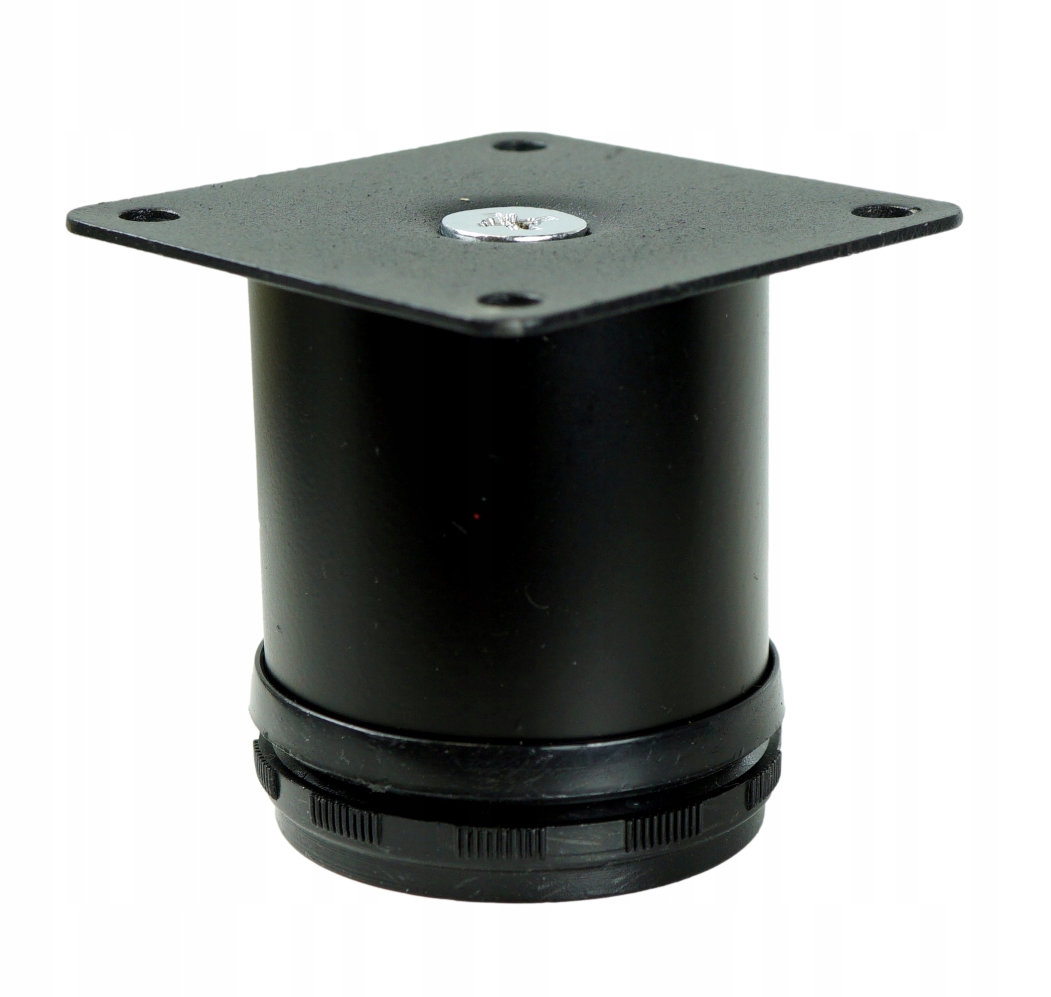 

Noga stalowa, regulowana z blachą, czarna , 6 cm