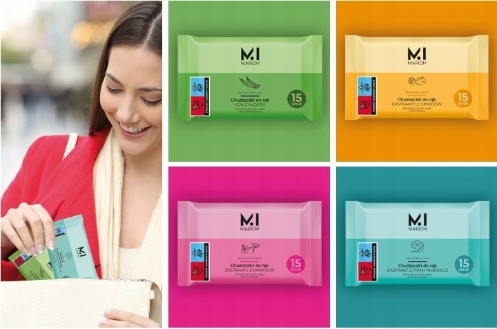 Marion Sada osvěžujících ubrousků (4 druhy x 14 kusů 5594