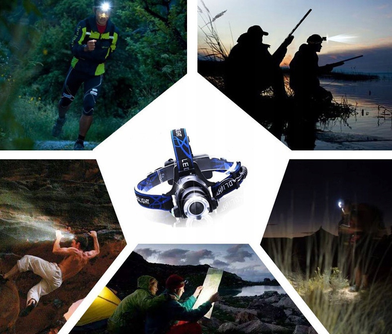 LATARKA CZOŁOWA LED ZOOM CREE XM-L T6 CZOŁÓWKA AKU Rodzaj czołowe