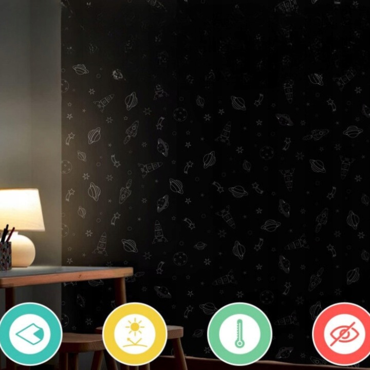 ZASŁONA ZACIEMNIAJĄCA PRZYSSAWKI PODRÓŻNA DO SAMOCHODU POKOJU prosty montaż Kolor czarny