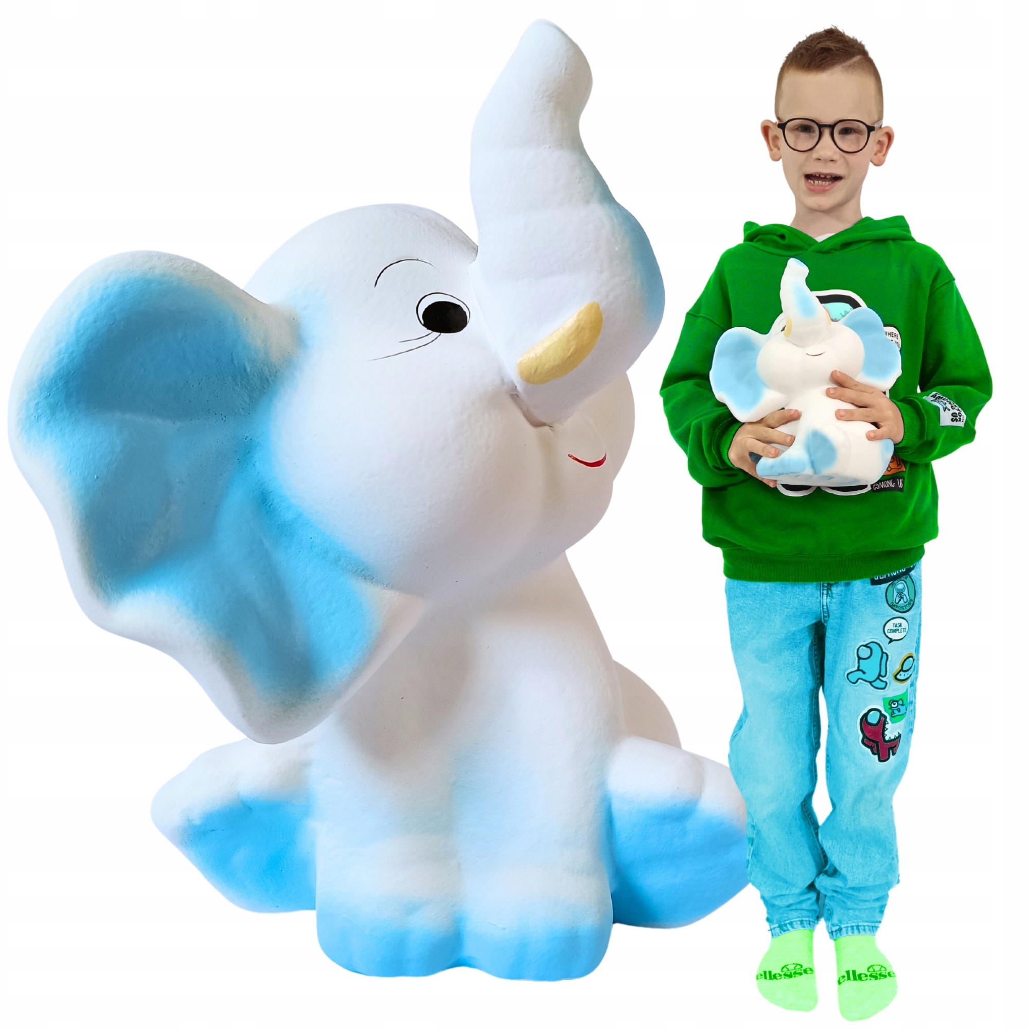 Keramická pokladnička Na Rozbití Slon Tradiční bez otevírání Velká XL