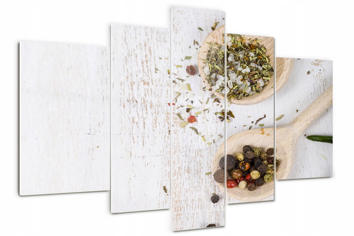 

Obraz na szkle tryptyk Warzywa i przyprawy