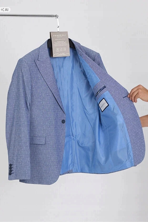 Frappoli Pánské Sako Sako Modré Elegantní 50 5IA