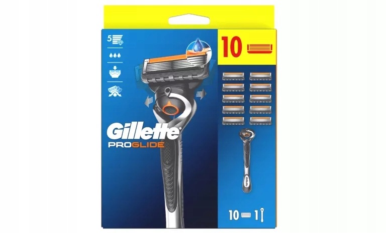 Gillette Proglide Maszynka Do Golenia Dla Mężczyzn 10 Ostrzy Wymiennych