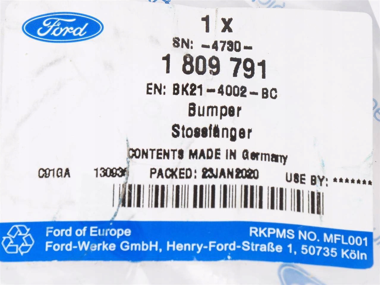 ODBOJ RESORA TYL TRANSIT TOURNEO CUSTOM 2012 2014 Installation side rear