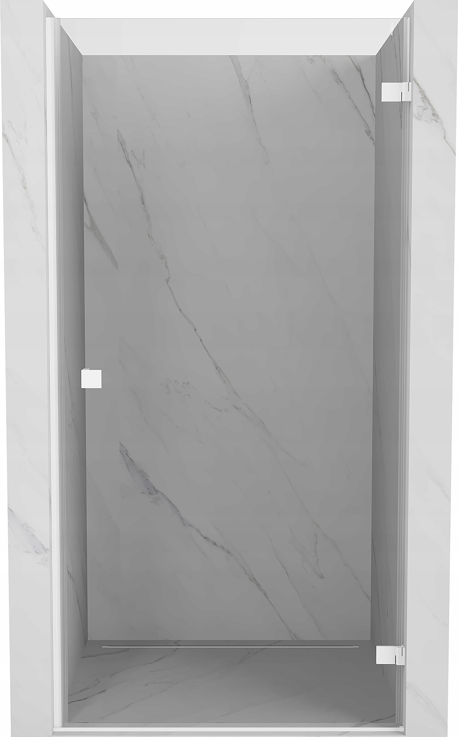 Mexen Lunar-B Pravé Výkyvné Sprchové Dveře 85 cm Transparentní/Bílé