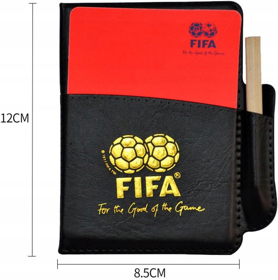 ZESTAW SĘDZIEGO GWIZDEK + 2X KARTKI + NOTES FIFA Akcesoria w zestawie etui notes ołówek