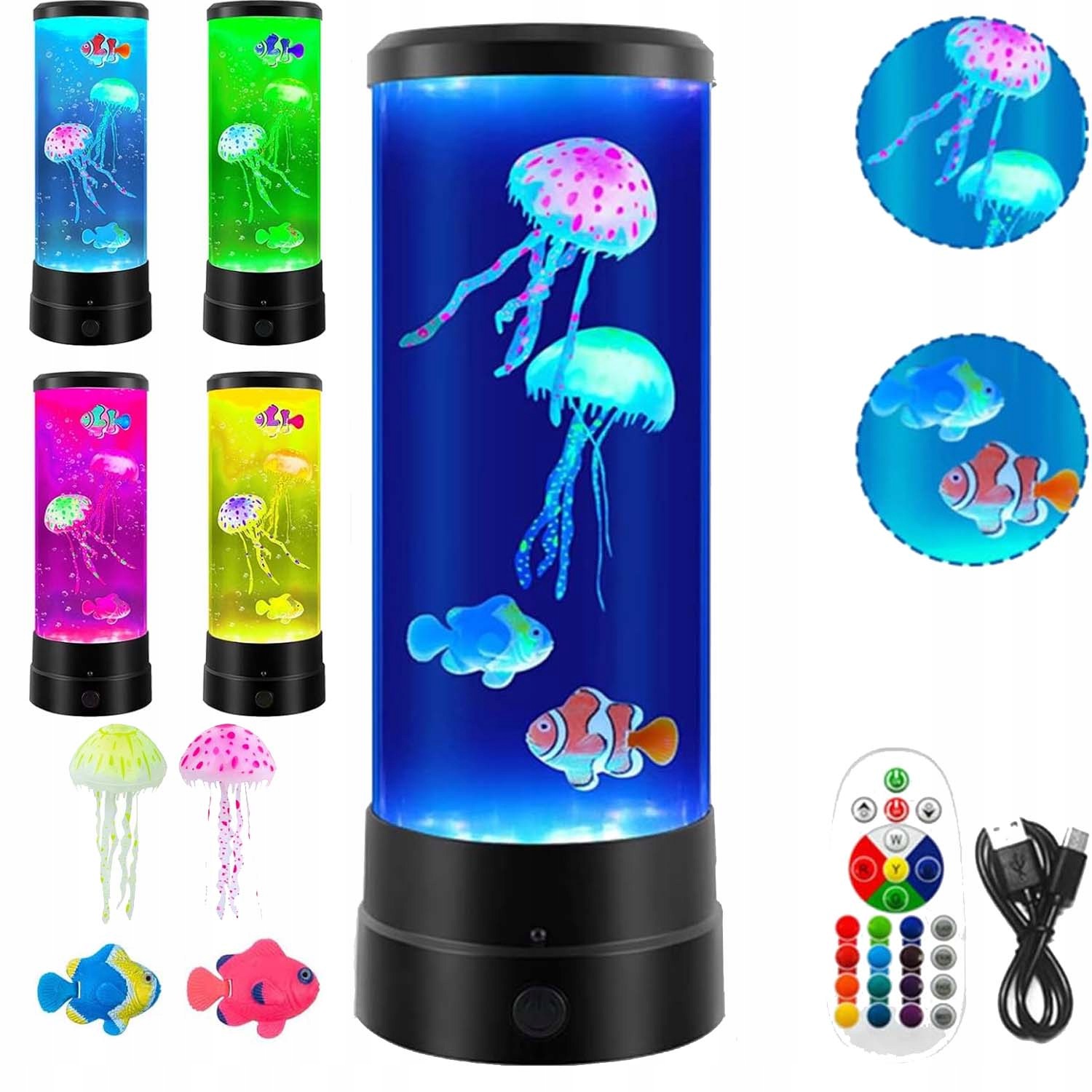 Velká Lampa Lávová Lampa Lava S Medúzami Stolní Lampa Pro Dekoraci 17 Barev