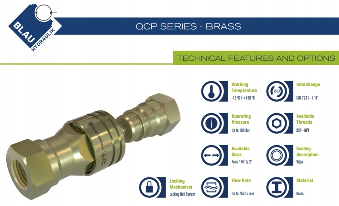 Szybkozlacze Hydrauliczne 1 mosiadz ZESTAW Part manufacturer other manufacturer