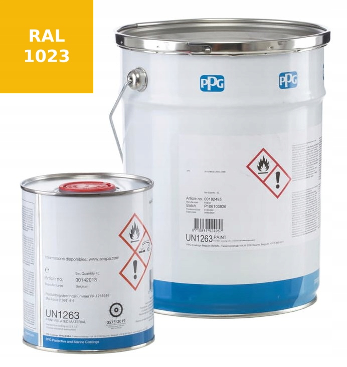 Farba Poliuretanowa Okrętowa Ppg Sigmafast 210 hs 4l ral 1023 żółty