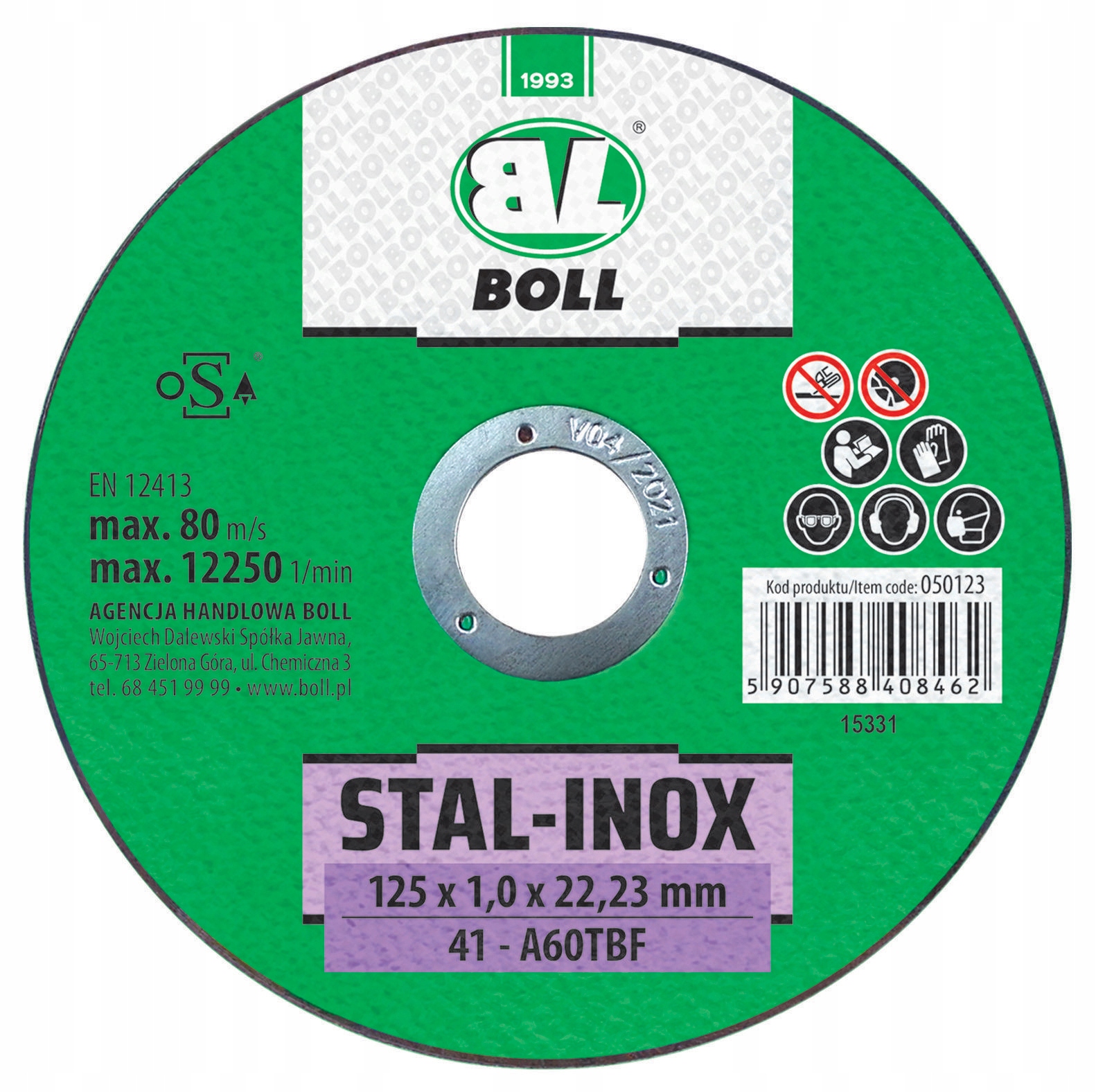BOLL TARCZA DO CIĘCIA STAL+INOX 41-125MMx1.0MM