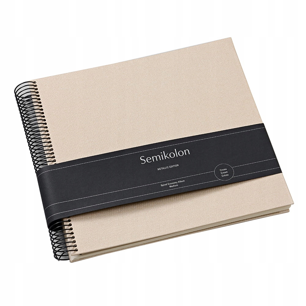 Album Semikolon Spiral Eco M, krémové listy, Satin Champagne