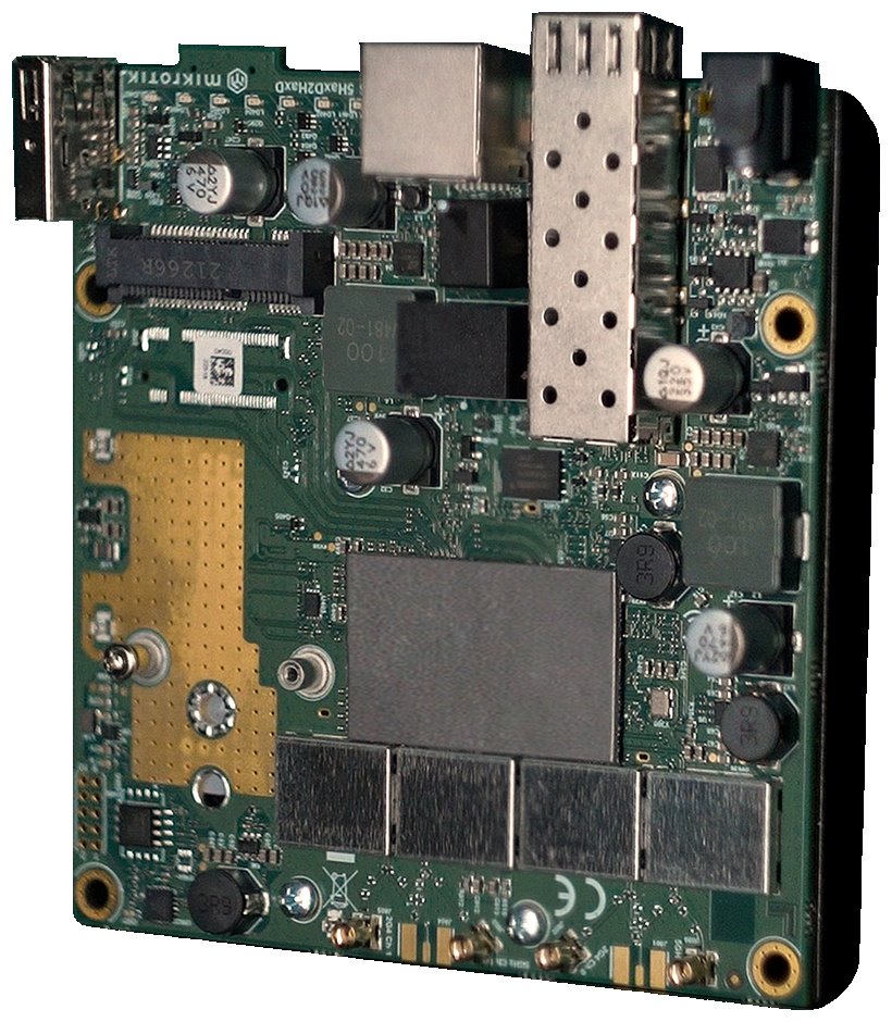 MikroTik L23UGSR-5HaxD2HaxD, 802.11a/g/n/ac/ax, Glan, Sfp, Usb, 4xMMCX, L4