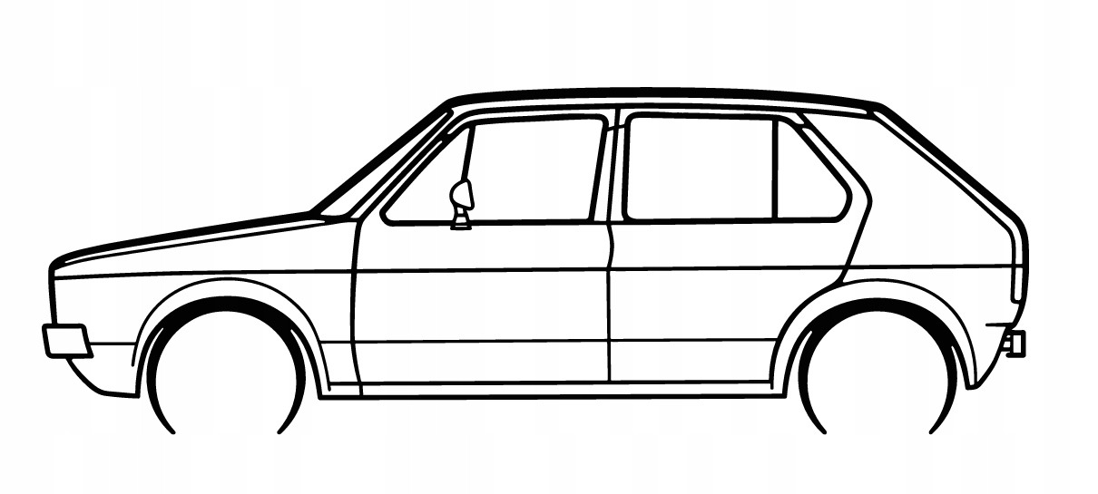 nástěnná dekorace Obraz do auta Golf Mk1 1976