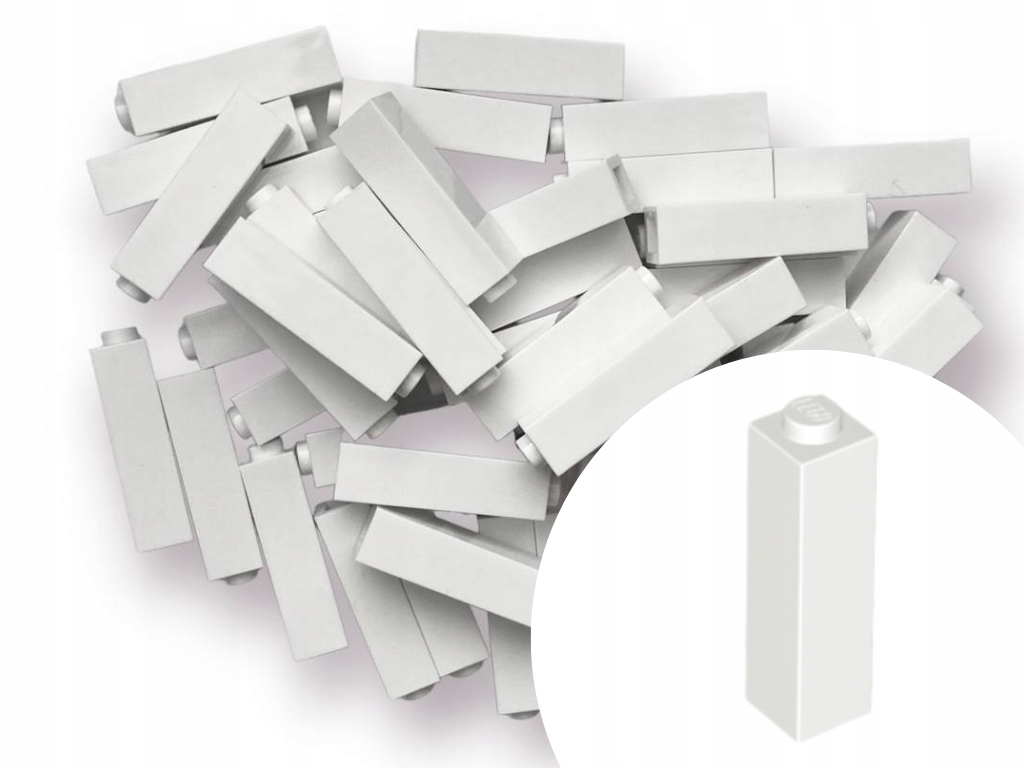 

Lego 14716 Cegła Brick Słup 1x1x3 Biały 10 szt