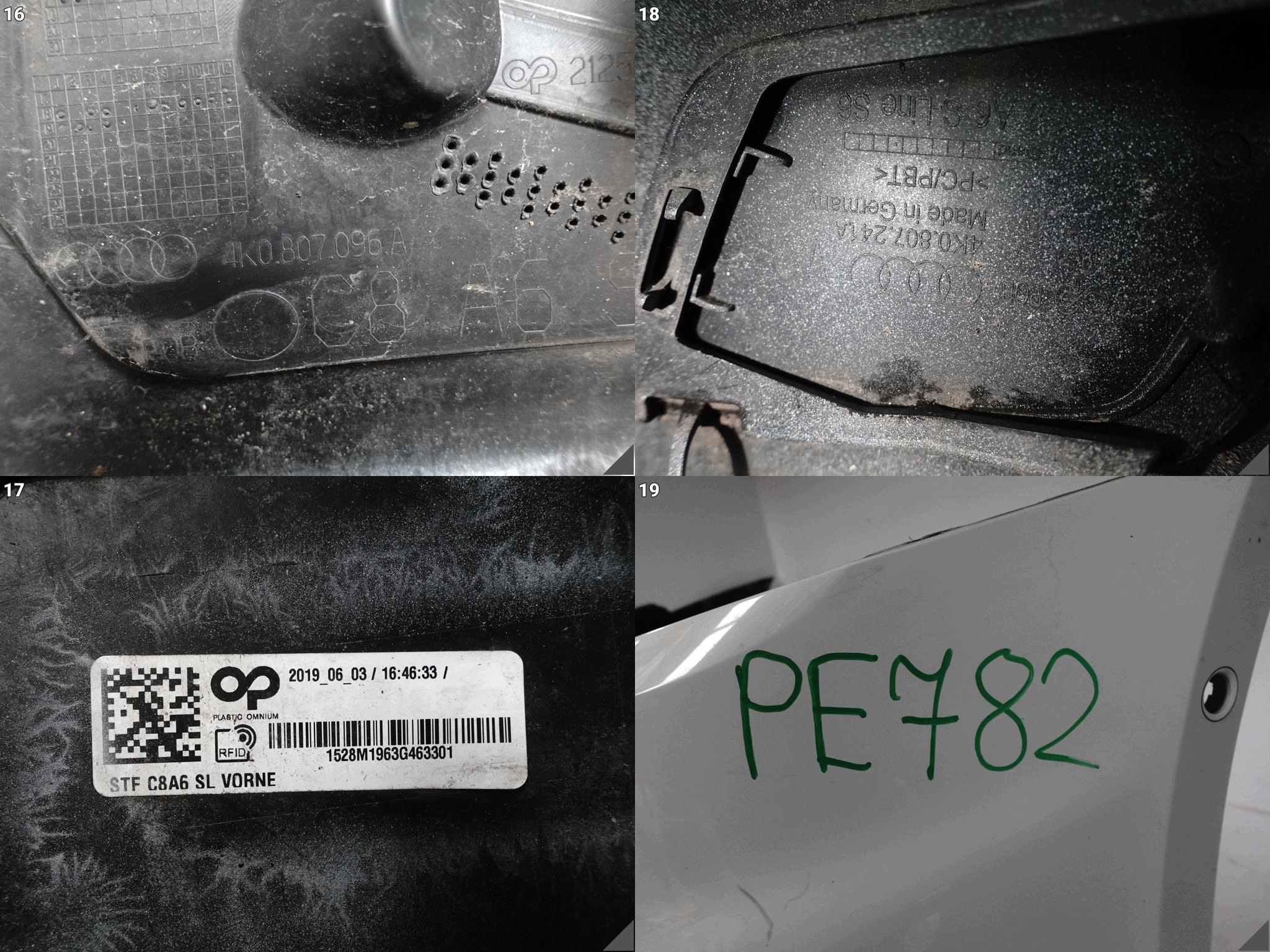 AUDI A6 S6 C8 4K S-LINE 18-25 bumper BUMPER front (washers/6xPDC)