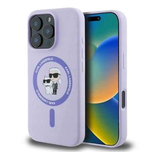 Karl Lagerfeld KLHMP16LSCMKCRHU iPhone16 Pro 6.3 fialová/fialová hardcase