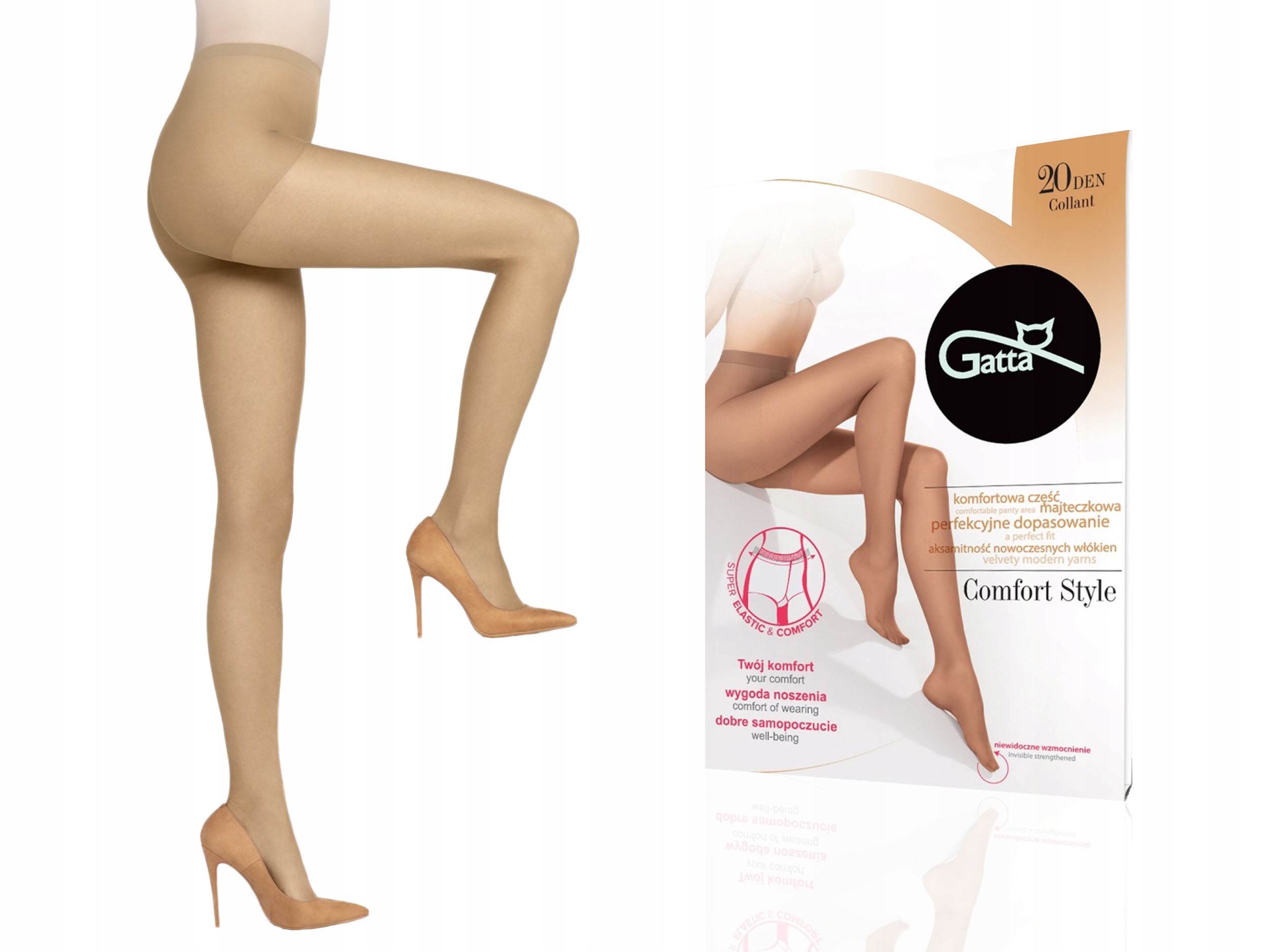 

Rajstopy Comfort Style Gatta, 20 den, golden, 3-M