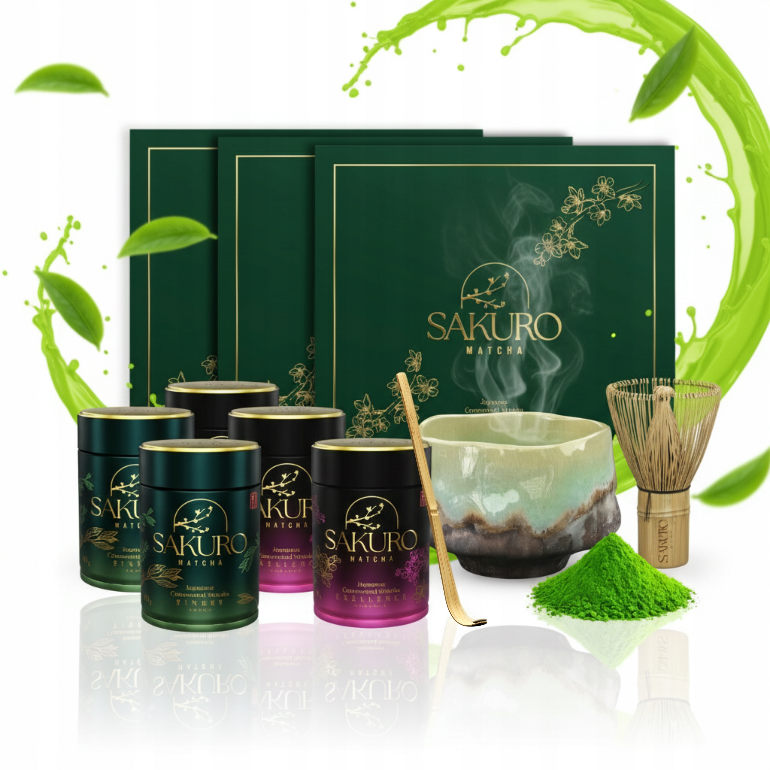 Levně Startovací Sada pro japonskou matchu Bio Premium Sakuro 200 g