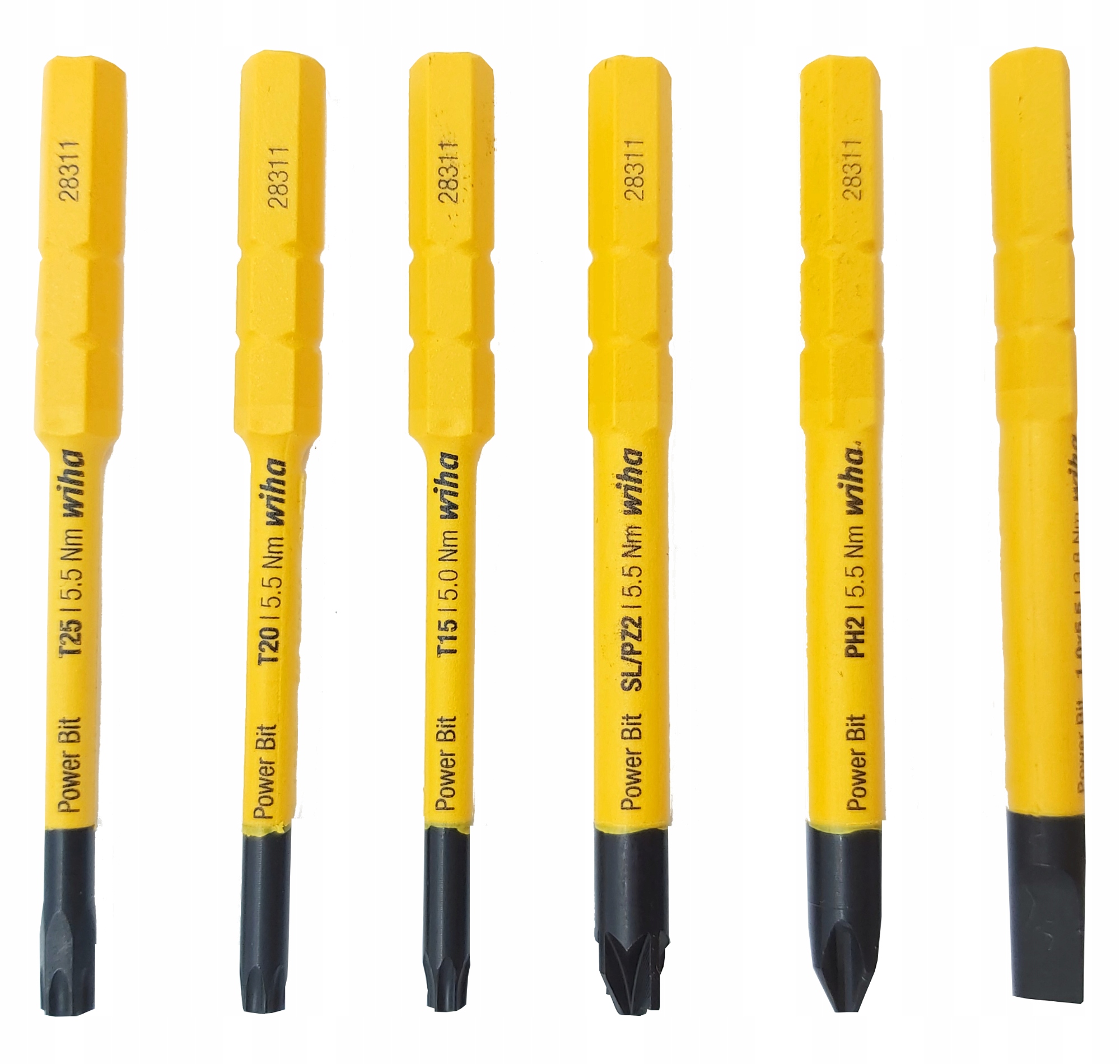 ZESTAW 6 BITOW POWER SLIMBIT ELECTRIC PH PZ TORX Number of Elements sets