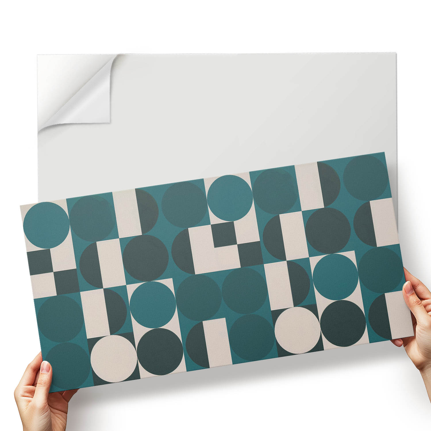 Pvc nástěnné dlaždice Geometrické vzory s různými tvary 6x60x30