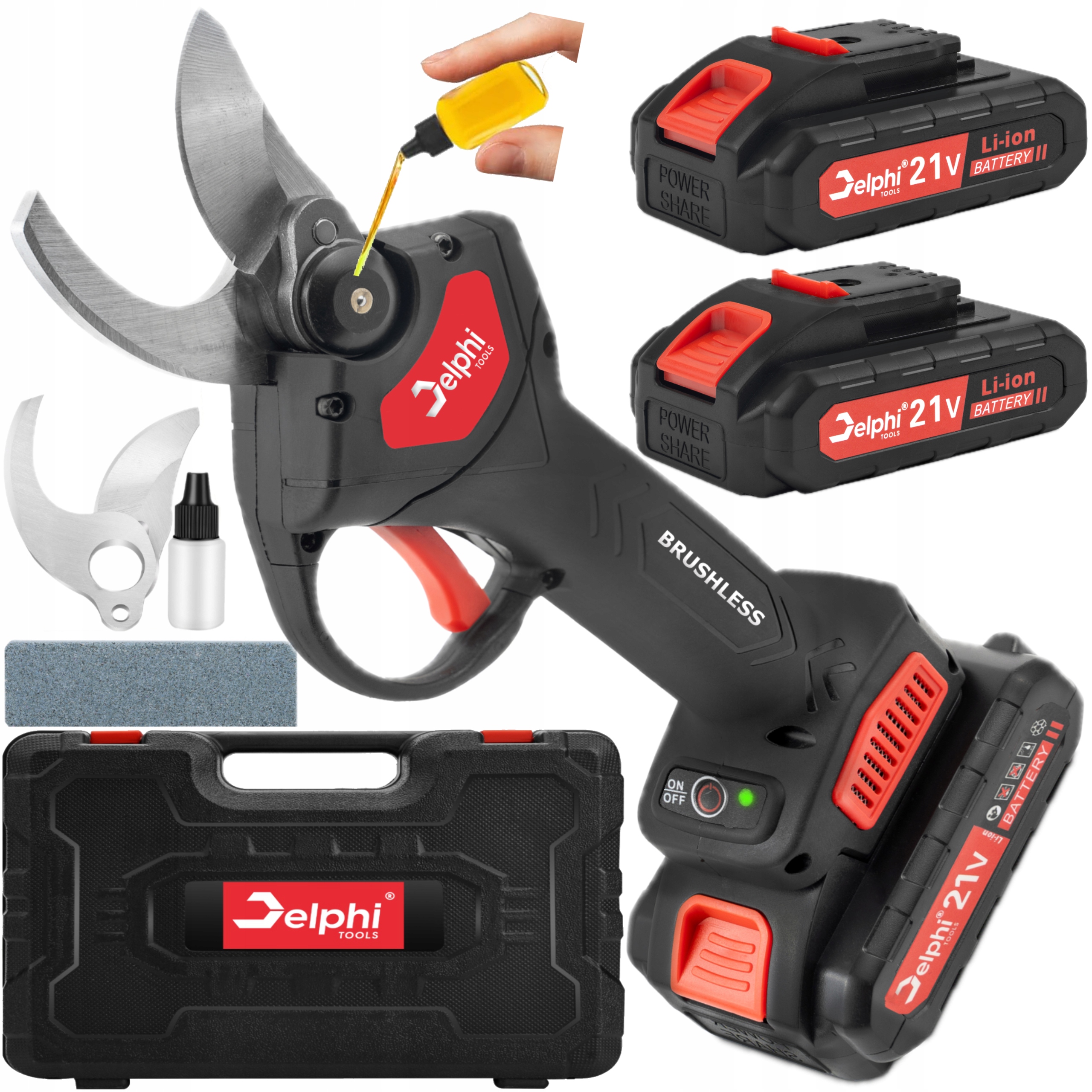 Zahradní Nůžky 2x Li-Ion 21V Na Větve