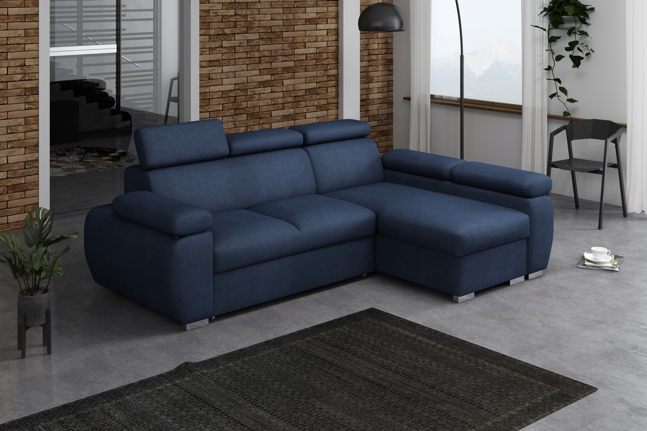 narożnik PORTLAND I kanapa narożna z zagłówkami