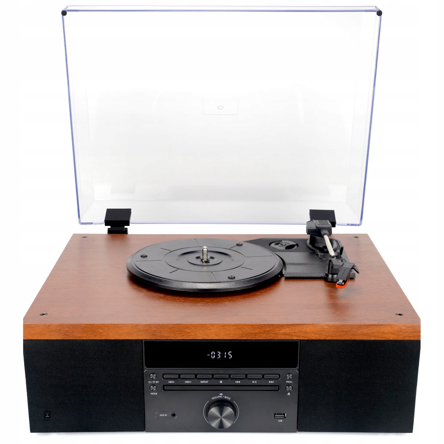 GRAMOFON Z WBUDOWANYMI GŁOŚNIKAMI BLUETOOTH V5.0 USB CD FM AKAI ATT-14BT Kod producenta ATT-14BT