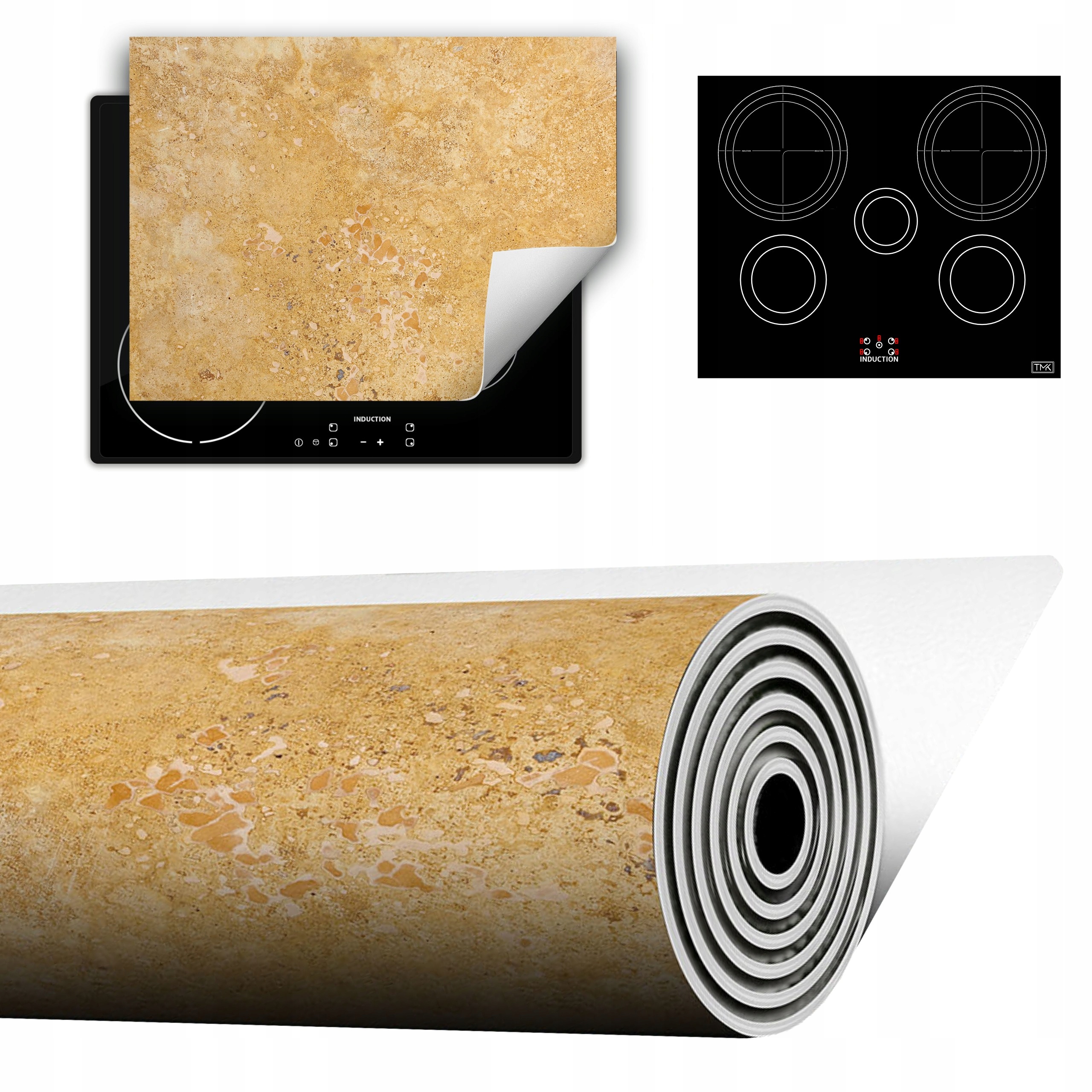 Vinylová Podložka Do Kuchyně Více Místa 70x52 zlatá břidlice