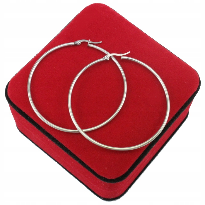 

Kolczyki Koła Białe Złoto 5,5 cm Stal Chirurgiczna