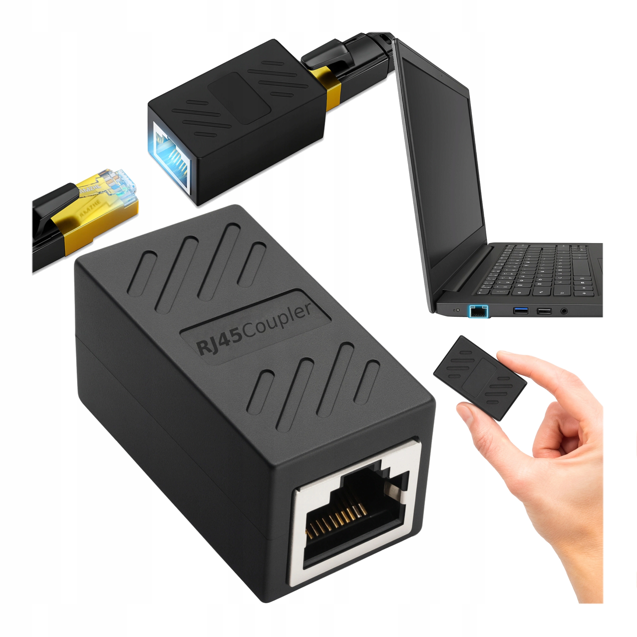 Adapter RJ45 Ethernet do Łączenia Kabli Sieciowych Przedłużacz Złącza Lan